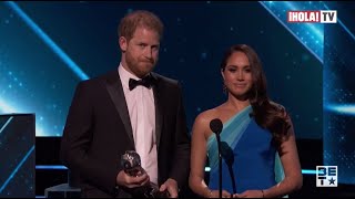 Harry and Meghan receive an award at the 2022 NAACP Image Awards for their social work