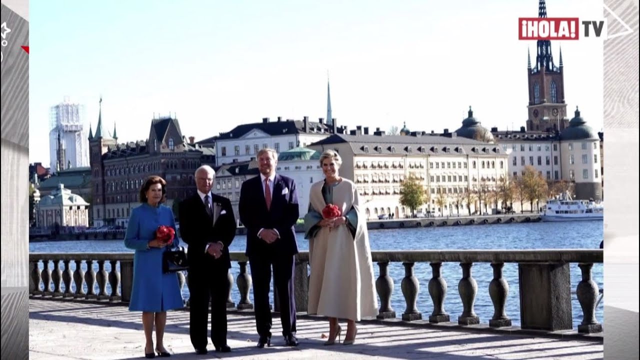 Los deslumbrantes y reciclados looks de Máxima de Holanda en su viaje a  Suecia | ¡HOLA! TV